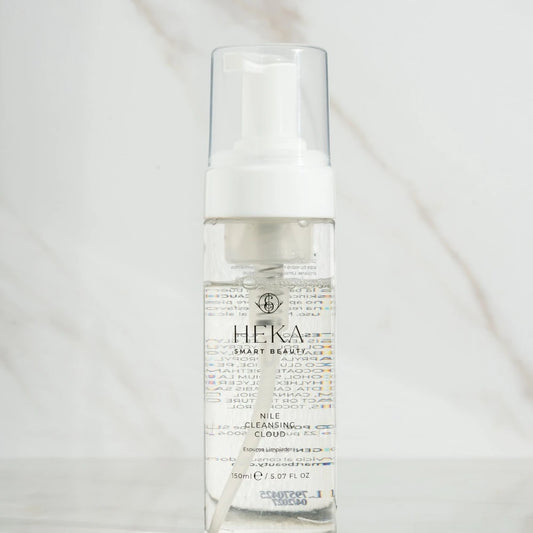 detalle espuma limpiadora facial nile cleansing cloud heka